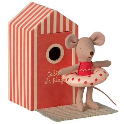 Beach Mouse - Little Sister in Cabin by Maileg Toys Maileg   