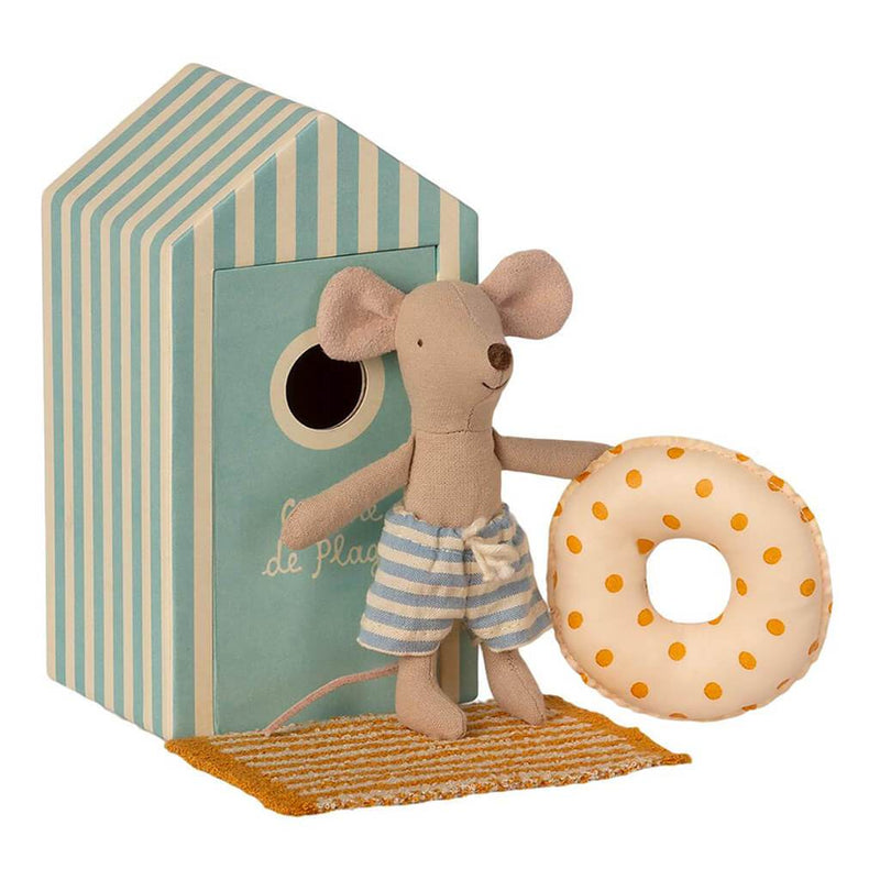 Beach Mouse - Little Brother in Cabin by Maileg Toys Maileg   