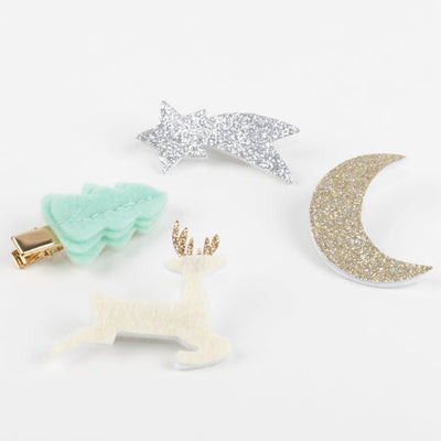 Felt & Glitter Icon Hair Clips by Meri Meri Accessories Meri Meri   