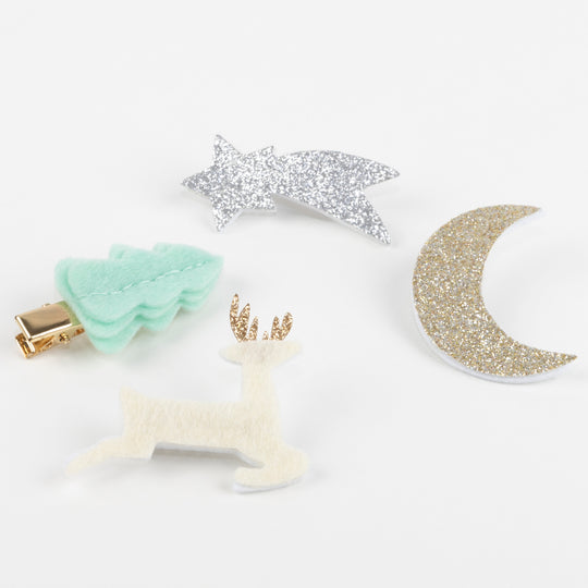 Felt & Glitter Icon Hair Clips by Meri Meri Accessories Meri Meri   