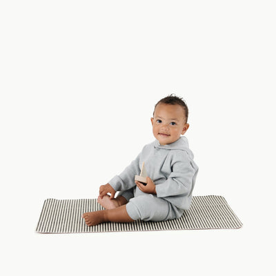 Leather Micro+ Changing Mat - Stone Stripe by Gathre Bath + Potty Gathre   