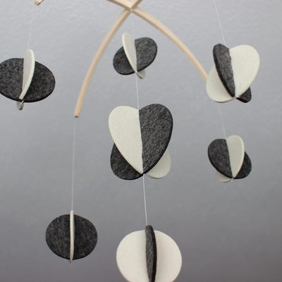 Felt Mobile - High Contrast Modern Orbs Decor Dundry Hill   