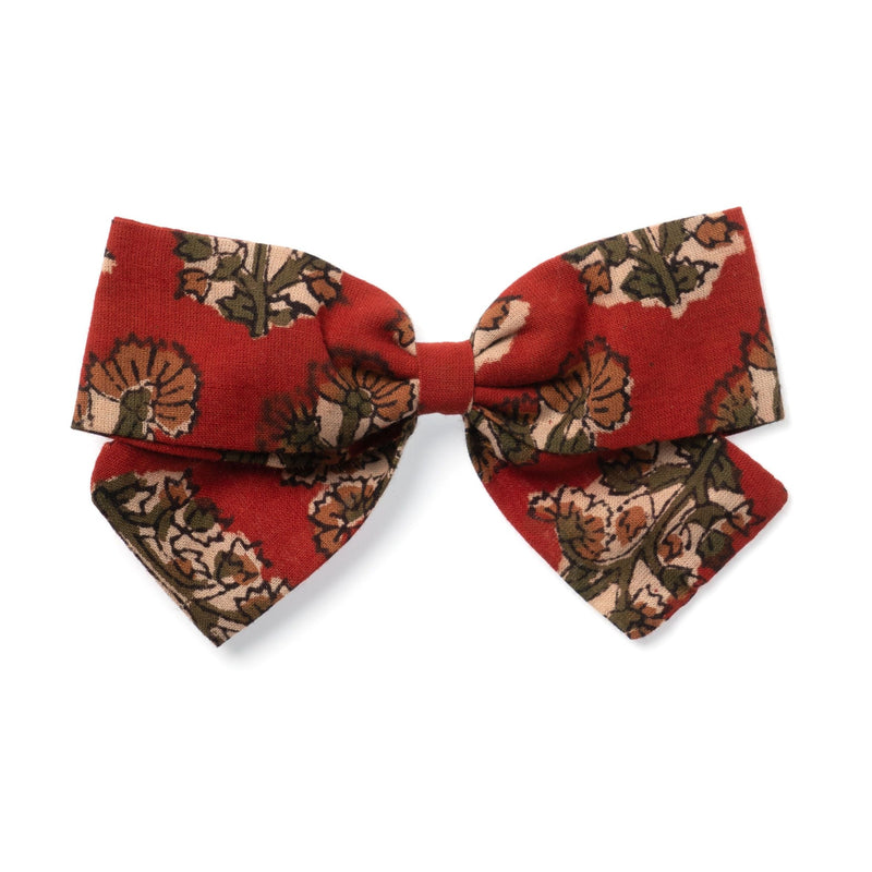 Big Bow - Red Block Print by Lali Kids Accessories Lali Kids   