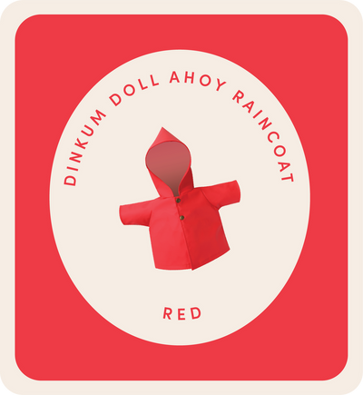 Dinkum Doll Rainy Play Outfit - Red by Olli Ella Toys Olli Ella   