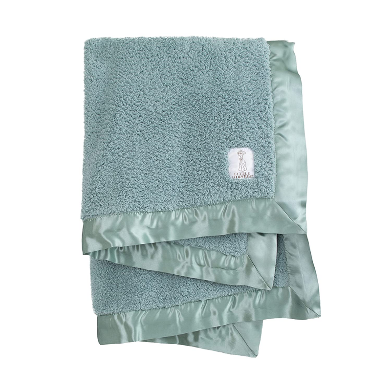 Chenille Solid Baby Blanket - Sage by Little Giraffe