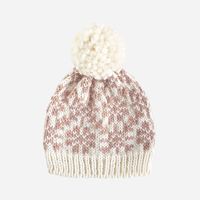 Snowfall Hand Knit Hat - Blush by The Blueberry Hill Accessories The Blueberry Hill   