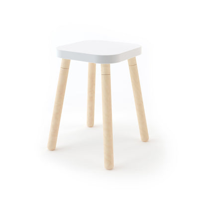 Square Stool - Birch / White by Oeuf Furniture Oeuf   