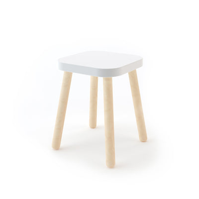 Square Stool - Birch / White by Oeuf Furniture Oeuf   