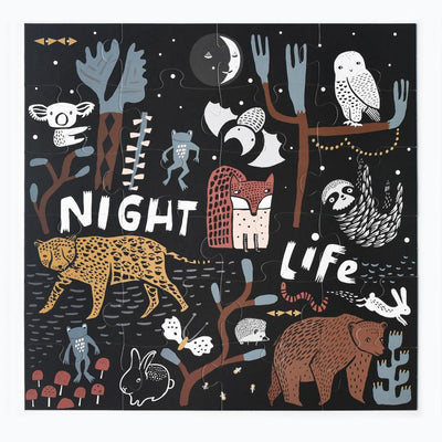 Night Life Floor Puzzle by Wee Gallery Toys Wee Gallery   