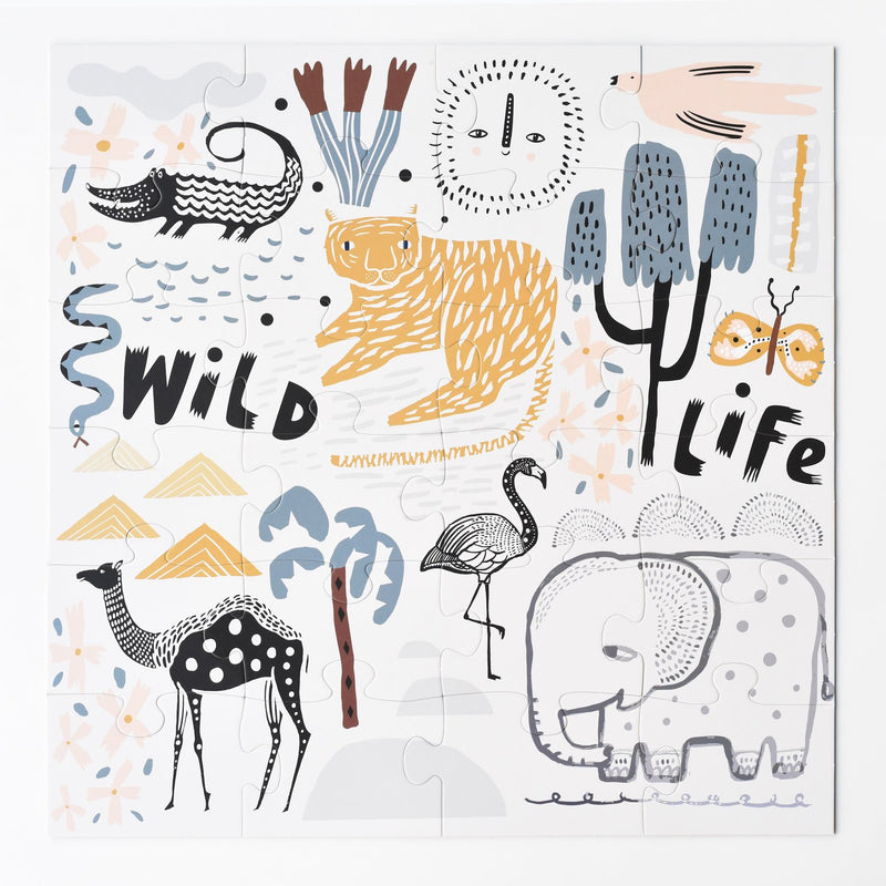 Wild Life Floor Puzzle by Wee Gallery Toys Wee Gallery   