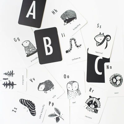 Woodland Alphabet Cards by Wee Gallery Toys Wee Gallery   