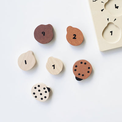 Wooden Tray Puzzle - Count to 10 Ladybugs by Wee Gallery Toys Wee Gallery   