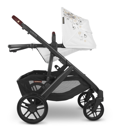 Vista V2 Stroller by UPPAbaby Gear UPPAbaby JADE RABBIT (white marl/carbon/maroon leather) LIM  