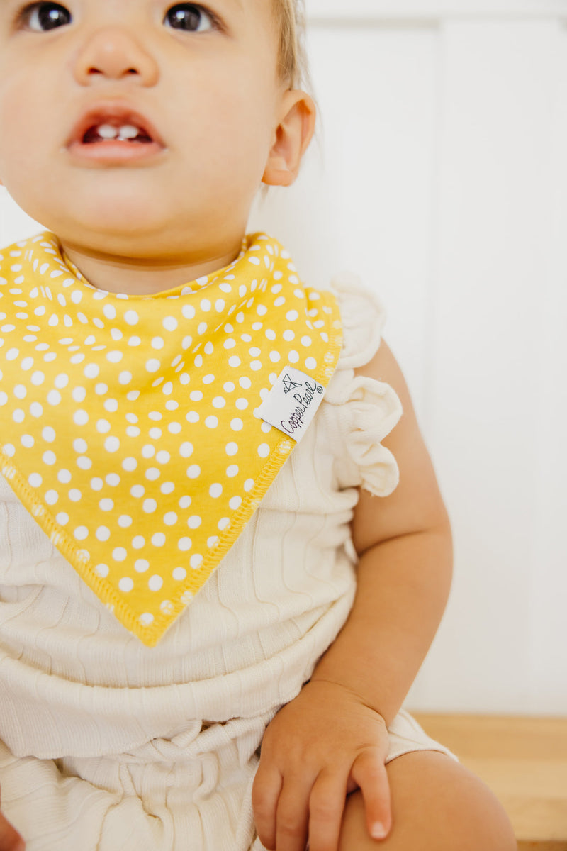 Single Bandana Bib - Lemon by Copper Pearl