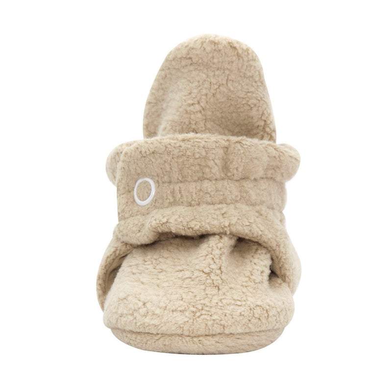 Cozie Fleece Booties - Khaki by Zutano Shoes Zutano   